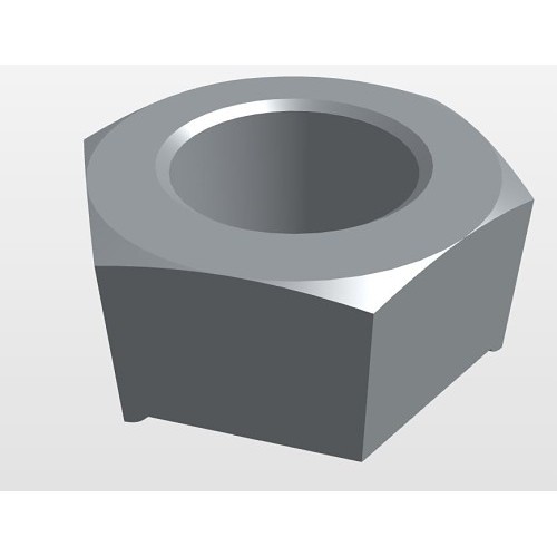 Hex Weld Nut, Metric, M6-1 Diameter - Thread Size, Low Carbon Steel, Plain