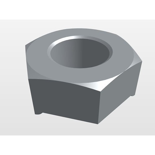 Hex Weld Nut, Imperial, 5/16 in-18 Diameter - Thread Size, Low Carbon Steel, Plain