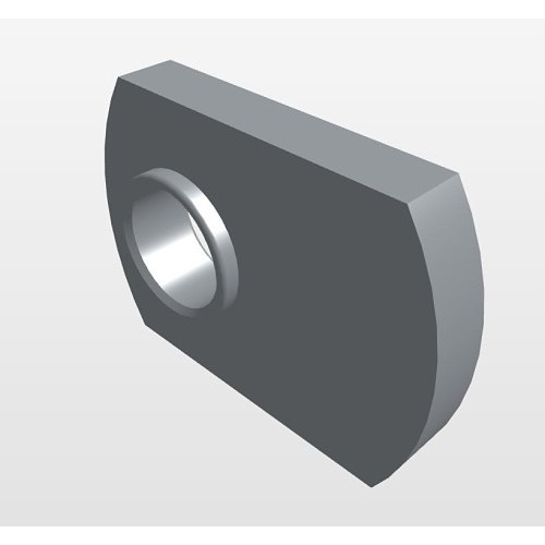 Spot Weld Nut, Metric, #10-24 Diameter - Thread Size, Austenitic Stainless Steel, Single Tab, Passivated