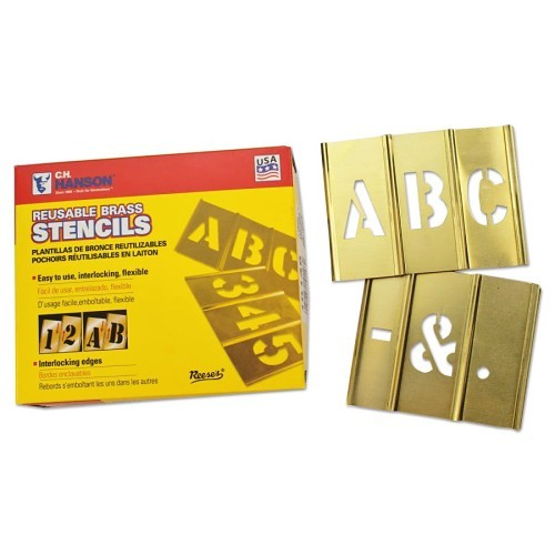 C.H.Hanson® 337-10026 Letter Set, Single Letter, Character: Letter, 1/2 in Character Height, Brass