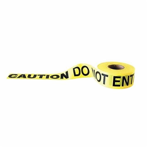 C.H.Hanson® 694355 Barricade Safety Tape, Yellow/Black, 1000 ft Length, 3 in Width, CAUTION DO NOT ENTER Legend, Polyethylene