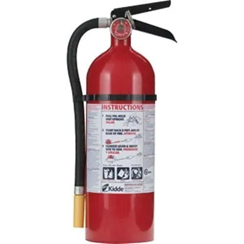 Kidde® 466112 Fire Extinguisher, Dry Chemical Extinguisher, Class: Class A, B and C Fires, 3-A, 40-B:C, Monoammonium Phosphate Extinguishing Agent