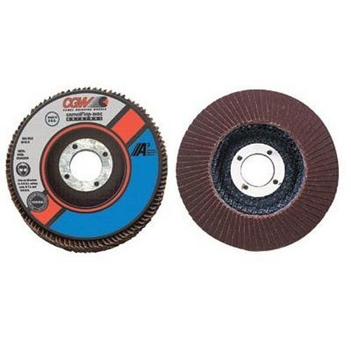 CGW® 39402 Flap Disc, 4-1/2 in Disc Dia, 7/8 in Center Hole, 40 Grit, Coarse Grade, Aluminum Oxide Abrasive, Contaminate-Free Premium Regular Disc