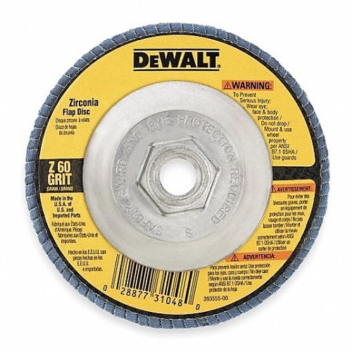 CGW® 8312 Coated Abrasive Flap Disc, 4-1/2 in Disc Dia, 5/8-11 in Center Hole, 60 Grit, Zirconia Alumina Abrasive