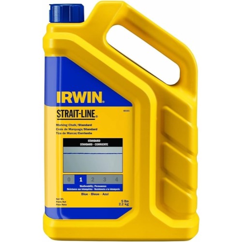 Irwin® Strait-Line® 65101ZR Temporary Marking Chalk, Blue, 5 lb Capacity, Bottle Package