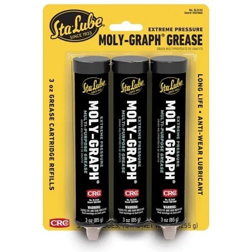 CRC® Sta-Lube® SL3144 Multi-Purpose Grease, 3 oz, Mini Cartridge, Solid, Liquid, Dark Gray, -25 to 250 deg F