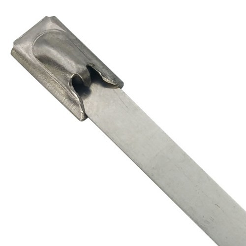 Cable Tie, 10 in Length, 6 in Width, Stainless Steel, 100 lb Tensile