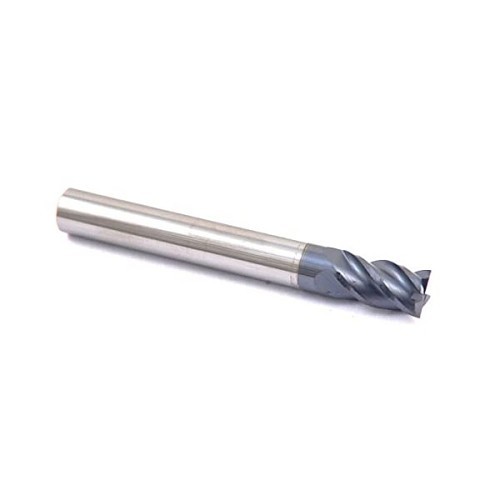 End Mill, 1/2 in Cutting Dia, 1-1/2 in Length of Cut, 4 Flutes, Solid Carbide, AlTiN