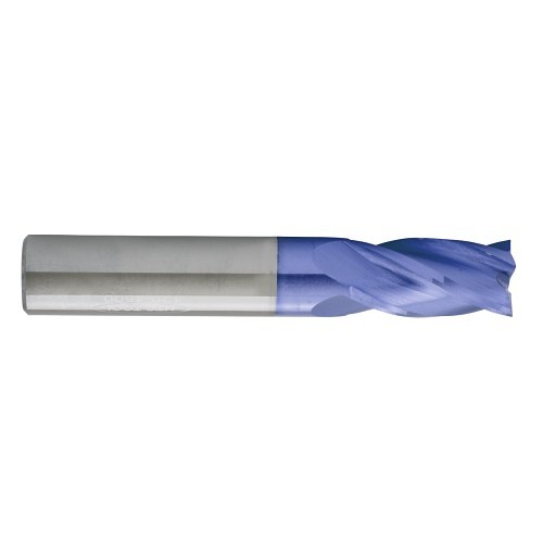 End Mill, 1/4 in Cutting Dia, 1/4 in, 2-1/2 in Length of Cut, 4 Flutes, Solid Carbide, AlTiN