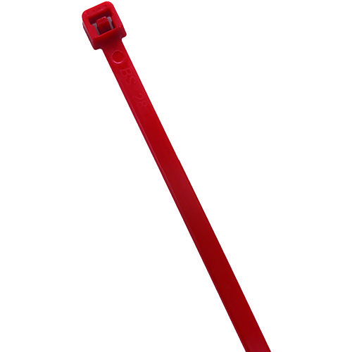 Cable Tie, 14.5 in Length, Red, 50 lb Tensile