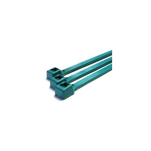 Cable Tie, 4.1 in Length, 0.096 in Width, 0.035 in Thickness, Teal
