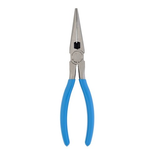 Channellock® Channellock® 317 Long Nose Plier, Straight Jaw, 2-23/64 in Jaw Length, 7/8 in Jaw Width, High Carbon Steel Jaw, 8 in Overall Length, 1/8 in Tip Width, Yes Cutter Included