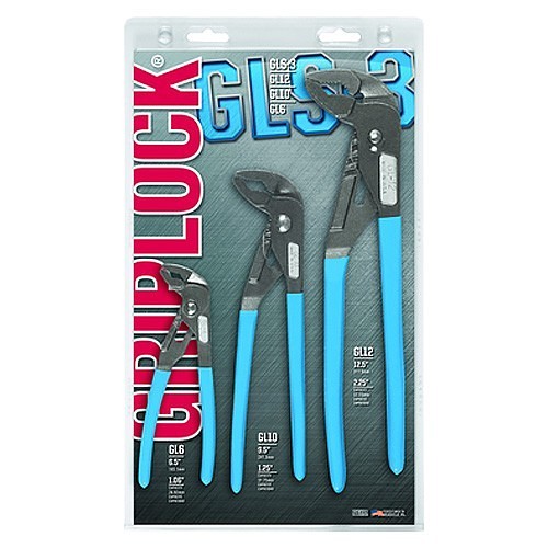 Channellock® Channellock® LB50GLS3 GripLock Plier Set, 3 Piece, 6 in, 8 in, 10 in Overall Length