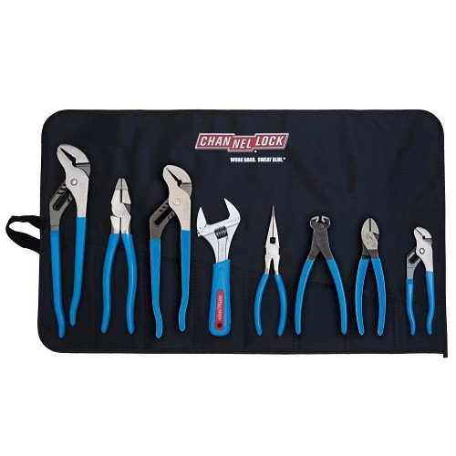 Channellock® TOOL ROLL-8 Professional Mixed Tool Set, Roll Tool Storage, 8 Pieces