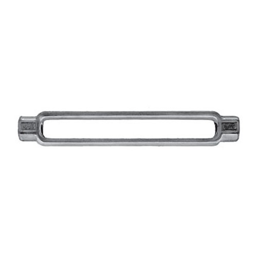 Chicago Hardware 03840 9 Turnbuckle, Drilled and Tapped End/End, 5/8 in Thread Dia, Working Load: 3500 lb, 5/8 x 12 in Take Up, 13-7/8 in Closed Length, Forged Steel