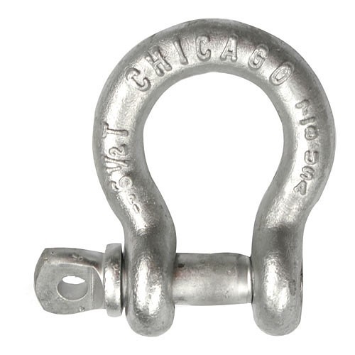 Chicago Hardware 20035 Anchor Shackle, 5/8 in, 3/4 in Pin Dia, Screw Pin, 3.25 ton