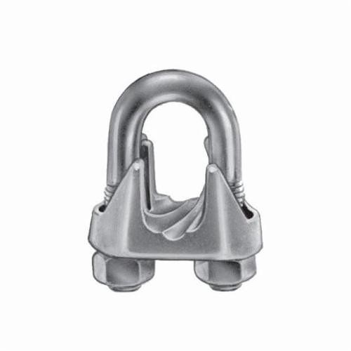 Chicago Hardware 23030 8 Wire Rope Clip, 3/8 in, Malleable Iron, 2 Clips, 6-1/2 in Rope Turn Back