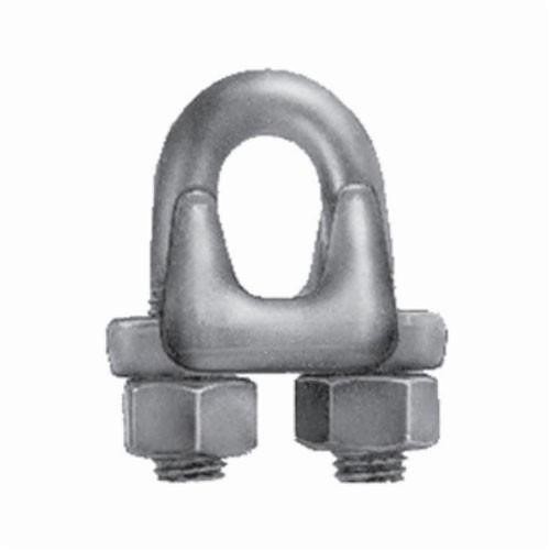 Chicago Hardware 23535 8 Wire Rope Clip, 1-1/2 in, Drop Forged Steel, 8 Clips, 54 in Rope Turn Back