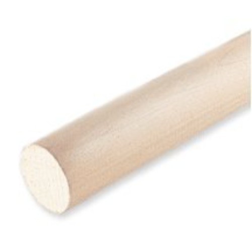 Cindoco Wood Products Craftwood UPCR1236 Wood Dowel, Hard, Economy, Color Coded, 1/2 in Diameter, 36 in Overall Length