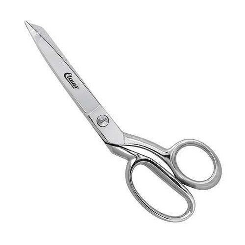 Clauss® 10721 Shears, 3-1/2 in Length of Cut, 8 in Overall Length, Sharp, Straight Edge, Through-Hardened Carbon Steel And Fully Double Plated Chrome Over Nickel Blade, Hot Forged Chrome Over Nickel Plating Handle, Ambidextrous Hand, No Non-Sparking, No Insulated