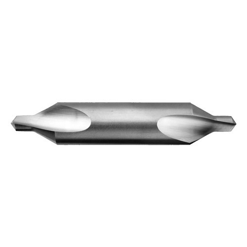 Greenfield Industries Cleveland® C46265 Combined Plain Drill & Countersink, #3 Drill - Wire, 60 deg Included Angle, 118 deg Point, High Speed Steel, Bright