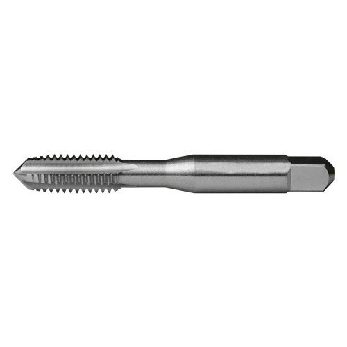 Greenfield Industries Cleveland® C55028 Straight Flute Hand Tap, Right Hand Cutting Direction, 1-3/8-6 Thread, H4 Thread Limit, Plug Chamfer, 4 Flutes, Bright, High Speed Steel, Aluminum, Cast Iron, Steel, Stainless Steel Material Application
