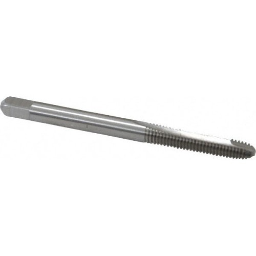 Greenfield Industries Cleveland® C57105 Spiral Flute Machine Tap, Right Hand Cutting Direction, 10-32 Thread, Bottoming Chamfer, 2 Flutes, Bright, High Speed Steel, Aluminum, Steel Material Application