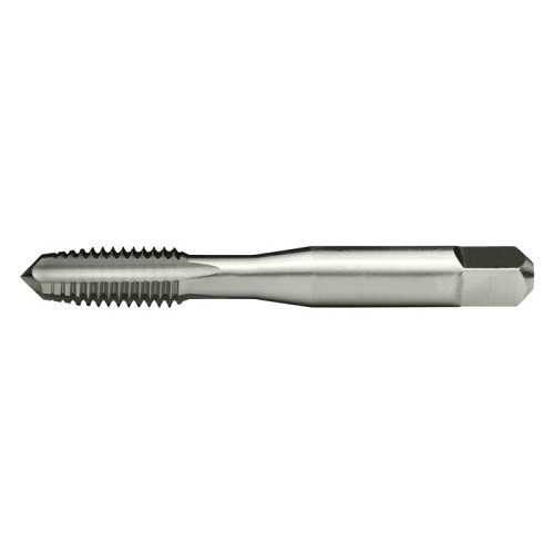 Greenfield Industries Cleveland® C60732 Straight Flute Hand Tap, Left Hand Cutting Direction, 10-32 Thread, H3 Thread Limit, Plug Chamfer, 4 Flutes, Bright, High Speed Steel, Aluminum, Cast Iron, Steel, Stainless Steel Material Application