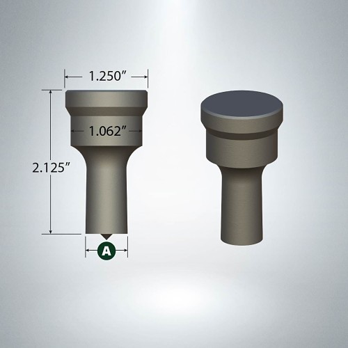 Cleveland Gear Company CG 0016P040812 Round Punch, 13/16 in Punch, Round, 2-1/8 in Overall Length, A36 Mild Steel