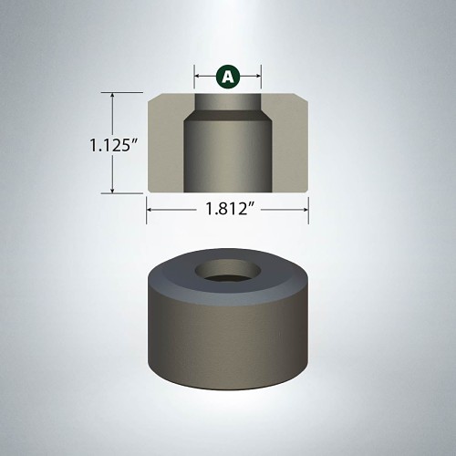 Cleveland Gear Company CG 0055D040593 Round Die, 19/32 in Thread, 1.812 in Die Outside Dia, A36 Mild Steel