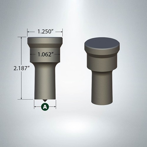 Cleveland Gear Company CG 00H1P040437 Round Punch, 7/16 in Punch, Round, 2.187 in Overall Length, A36 Mild Steel