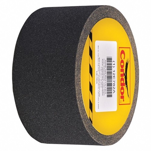 Condor® GRAN5005 Anti-Slip Tape, 60 ft Length, 3 in Width, 28 mil Thickness, Rubber, Solid Surface, Silicon Carbide Surface