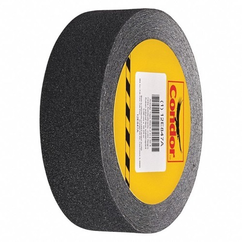 Condor® GRAN5079 Anti-Slip Tape, 60 ft Length, 2 in Width, 41 mil Thickness, Rubber, Solid Surface