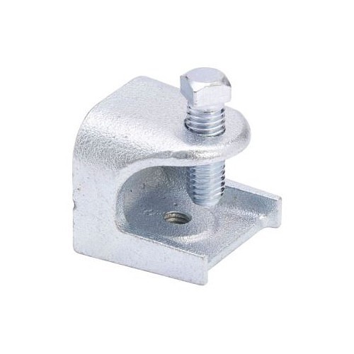 Cooper Lighting Solutions Cooper Controls B444-3/8-HDG Rod Support Beam Clamp, 3/4 in Flange Thickness, 350 lb Load, Malleable Iron, Hot Dip Galvanized