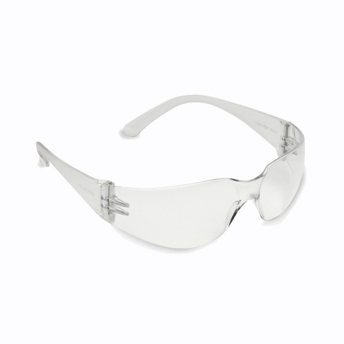 Cordova Bulldog EHF10S Safety Glasses, Anti-Scratch Lens Coating, Clear Lens, Single Wraparound, Clear Frame, Polycarbonate Frame, Polycarbonate Lens, Universal