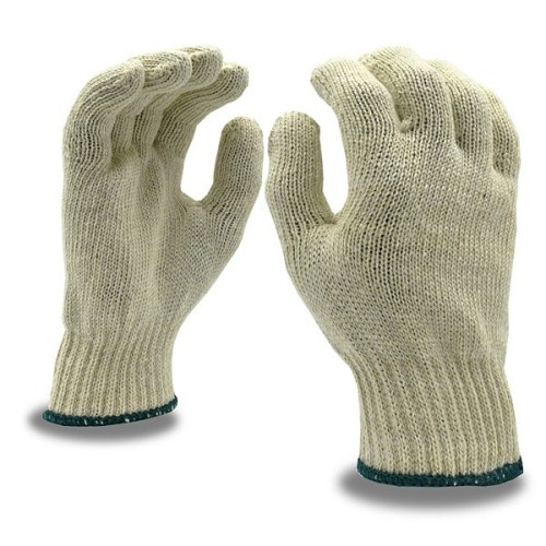 Cordova Safety Products 3411L Machine Knit Gloves, Large, #9, Cotton/Polyester, Natural, Knit Wrist Cuff