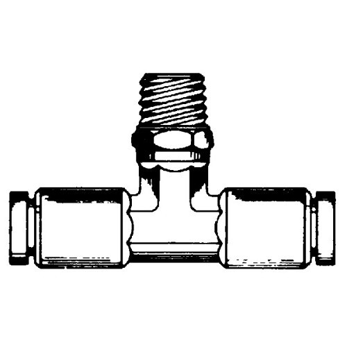 Coronet Parts 772-1-2.52 Drop Tee Adapter, Swivel, Drop Tee Adapter, 5/32 x 1/8 in Nominal, Push-to-Connect x MPT