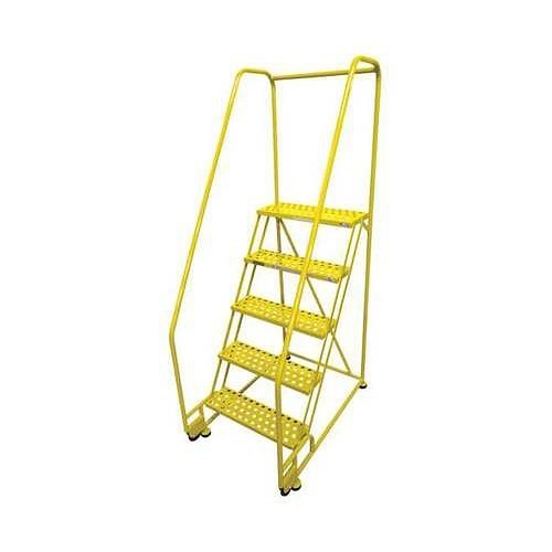 Cotterman G1002377 Tilt and Roll Ladder, 80 in Ladder Height, 450 lb Load, Steel, 7 Steps