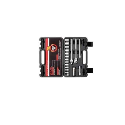 Cougar Pro™ A36 Standard Socket Set, ASME B107.1, ASME B107.10, 6 Points, 3/8 in Drive, 18 Pieces, Circular, Included Socket Size: 7 mm, 8 mm, 9 mm, 10 mm, 11 mm, 12 mm, 13 mm, 14 mm, 15 mm, 16 mm, 17 mm, 18 mm, 19 mm, Plastic Case Container