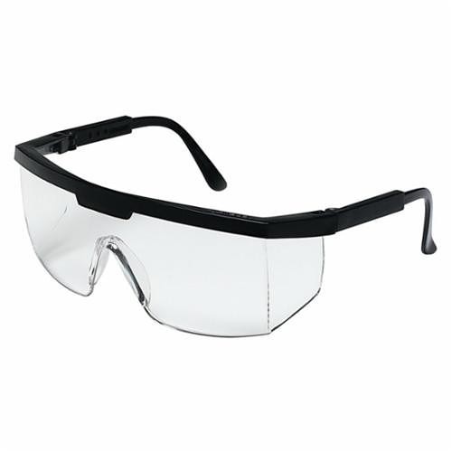 MCR Safety 99910 Safety Glass, Duramass® Hard Coat Lens Coating, Clear Lens, Half Framed Frame, Black Frame, Nylon Frame, Polycarbonate Lens, ANSI Z87.1-2003, CSA Z94.3, AS/NZS1337, Universal