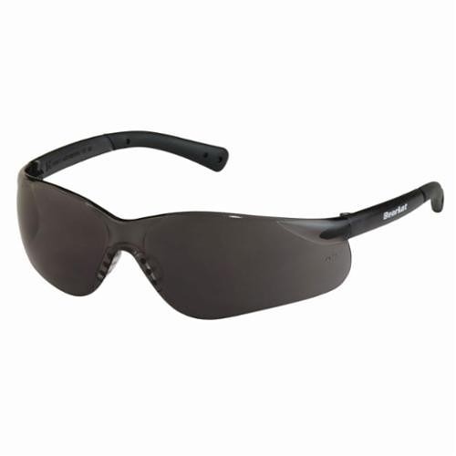 MCR Safety BK312AF Safety Glass, Duramass® Anti-Fog Lens Coating, Gray Lens, Wrap Around Frame, Polycarbonate Frame, Polycarbonate Lens, ANSI Z87+
