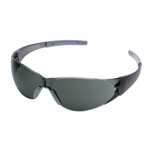 MCR Safety CK212AF Safety Glass, Duramass® Anti-Fog Lens Coating, Gray Lens, Frameless Frame, Smoke Frame, Polycarbonate Frame, Polycarbonate Lens, ANSI Z87+, Universal
