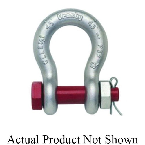 Crosby® 1018400 Anchor Shackle, 5/16 in Pin Dia, 3/4 ton Load, Alloy Steel Pin