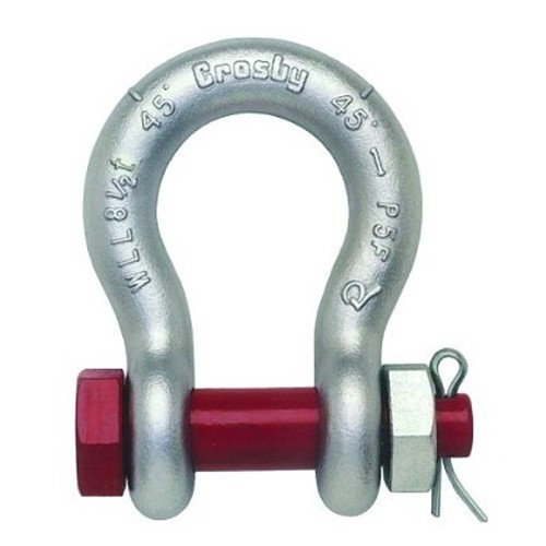 Crosby® 1019686 Anchor Shackle, 2-1/4 in Pin Dia, 70000 lb Load, Carbon Steel Pin