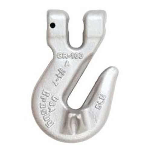 Crosby® 1049417 A-1338 Cradle Grab Hook, 1/4 in Trade, 4300 lb Load, 100 Grade, Clevis Attachment, Forged Alloy Steel