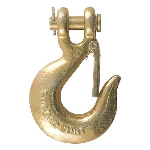 Crosby® G8652618 Clevis Hook, 5/16 in, 18000 lb, Safety Latch Attachment, Forged steel
