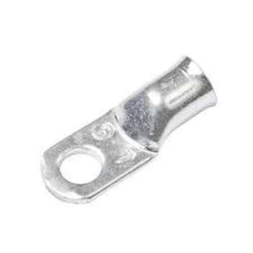 Terminal Lug, #4 AWG Conductor, 5/16 in Stud, Crimpable, Compression Connection, Copper Contact