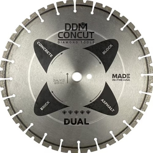 DDM CONCUT DIXDUAL18125 Diamond Saw Blade, 18 in Blade Dia, 0.125 in Cutting Width, 1 in Cutting Depth