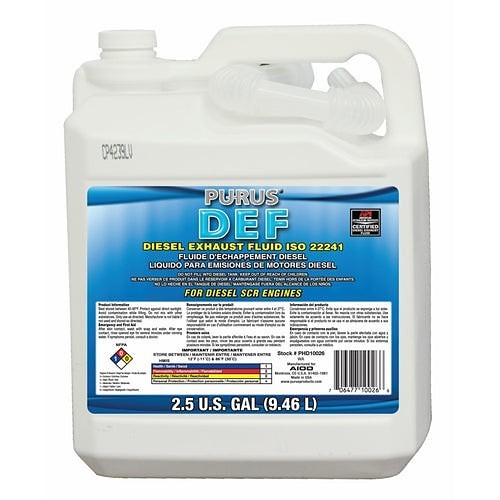 BUSLER ENTERPRISES PURUS BRAND Diesel Exhaust Fluid, 2.5 gal