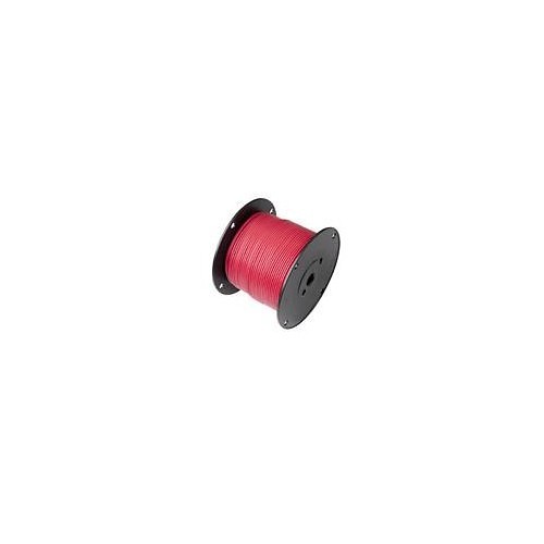 Primary Wire, 16 AWG Conductor, 100 ft Reel Length, Red Jacket